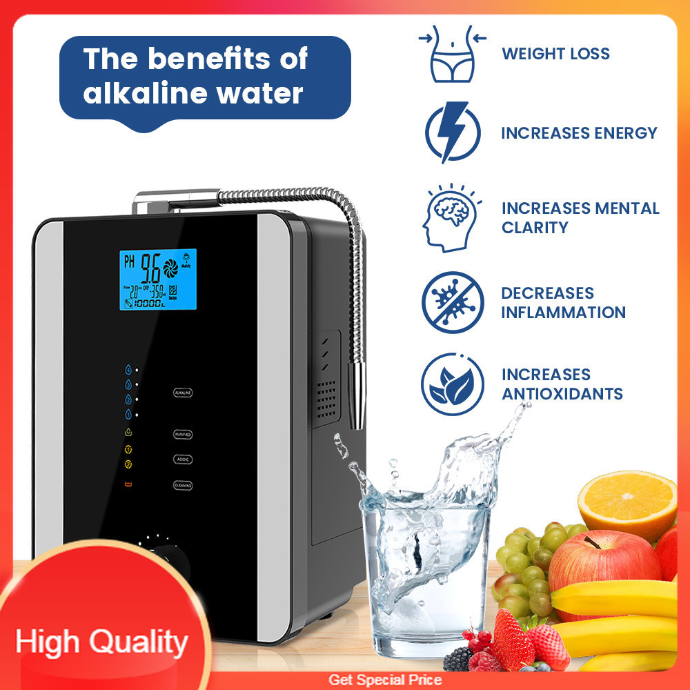 THE BEST CAWOLO Alkaline Water Ionizer Machine PH Water Device Alkaline Water Dispenser 11 Plates Pl
