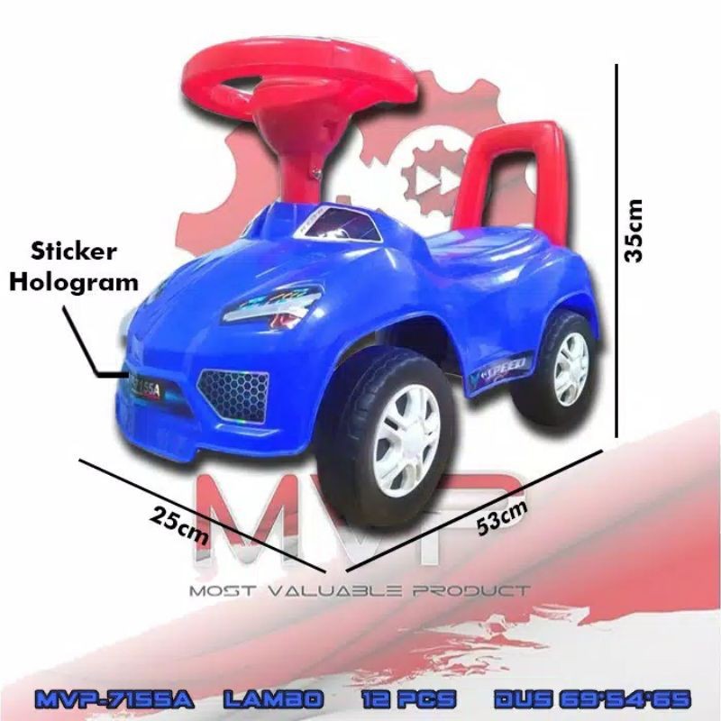 ZARISHOP.ID Mainan Anak Mobil Dorong MVP-7155 / Mainan Mobil Dorong Murah