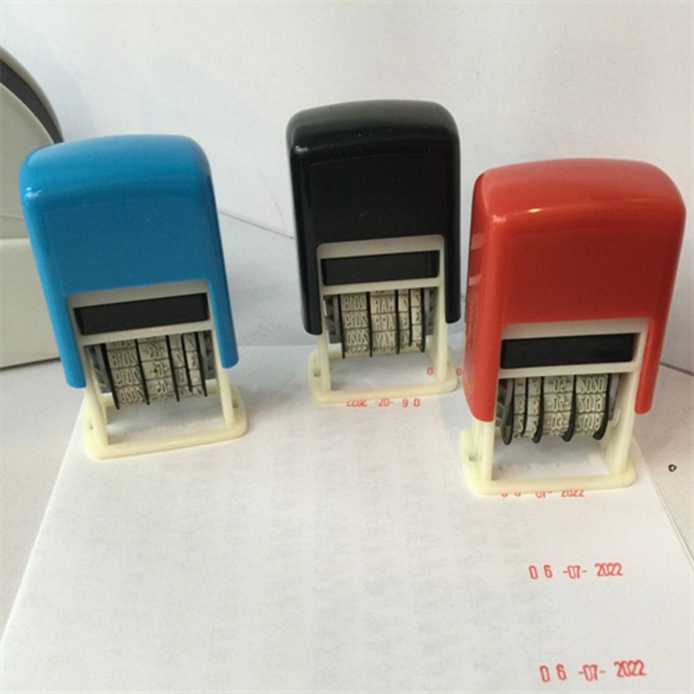 

Universal DIY Stamp Self-Inking Stamps Back to Ink 4mm Automatic Ink Return Date Wheel Stamp Date Stamps Handle Account Stamp