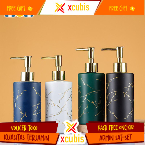 Botol Sabun Kaca Aesthetic Tempat Sabun Cair Bahan Premium Botol Pump Kaca