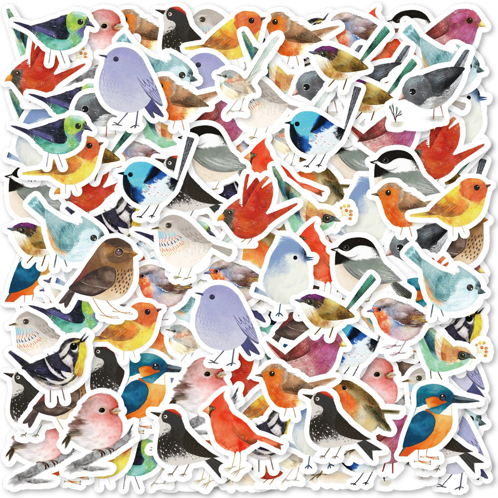 

46pcs Cute Little Sparrow Cartoon Graffiti Stickers Decorated Notebook Water Cup Guitar Suitcase Diary DIY Classic Toy Decal