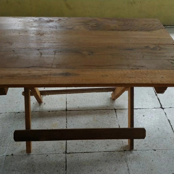 Meja Lipat Dampar 60cm Kayu Jati - 40 x 30 cm