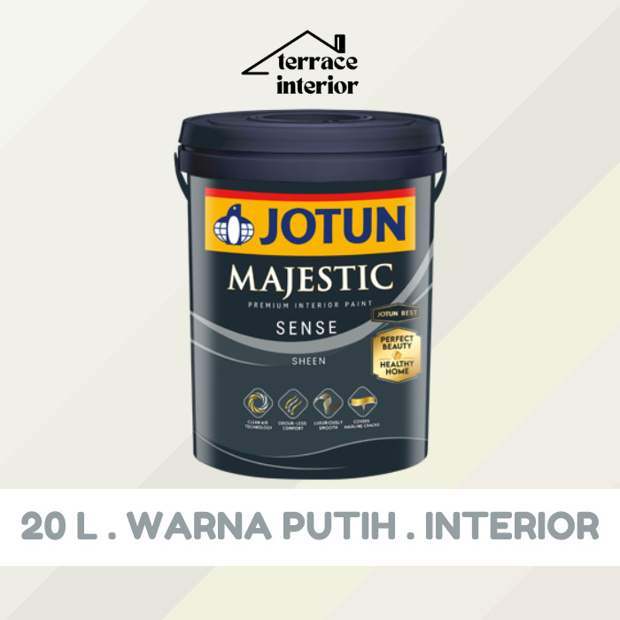 Cat Tembok Majestic Sense Interior Jotun warna Putih 20 L