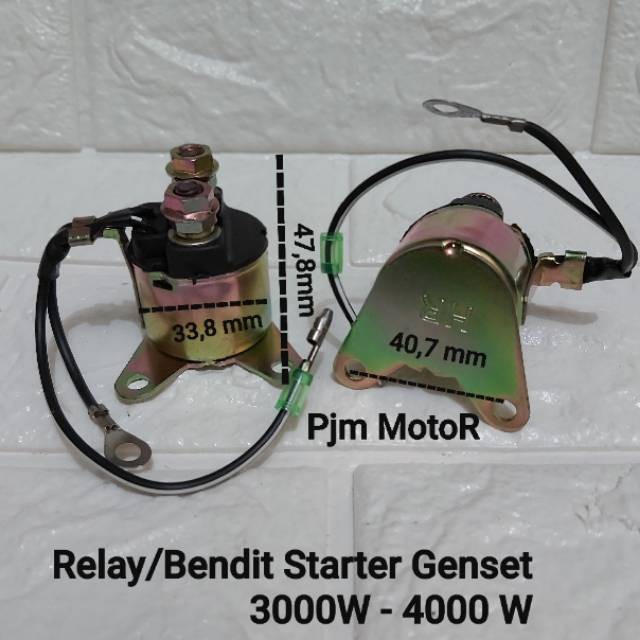 

RELAY Bandit Selenoid Starter Relay Mesin Genset 2500Watt 4000watt 2 kw 3 kw 4kw ec2500 amplas
