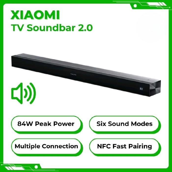 xioMi TV Soundbar 2.0 Home Teather 6 Sound Modes Wireless Speaker 84W High Power