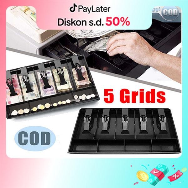 

Laci uang Kasir / Money cash tray 5 Sekat / Cash Drawer Laci Kasir Laci Uang Black - As picture show