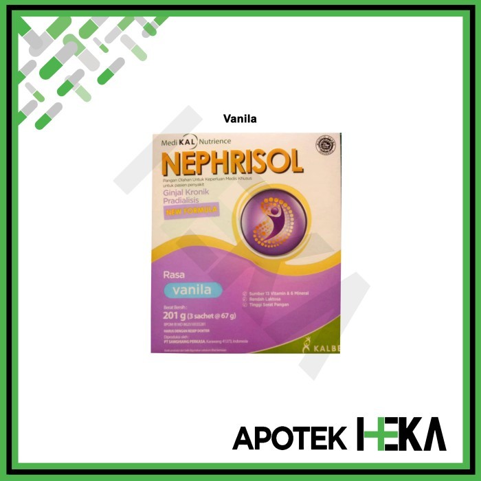 

Nephrisol Vanila/Coklat/Cappucino 201 gram - Pasien Ginjal Pradialisis - Vanila