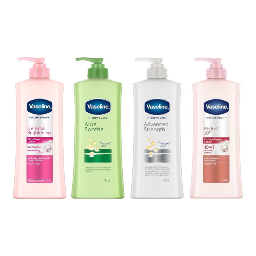 Vaseline Hand & Body Lotion 400ml – Melembapkan, Mencerahkan, dan Menjaga Kesehatan Kulit