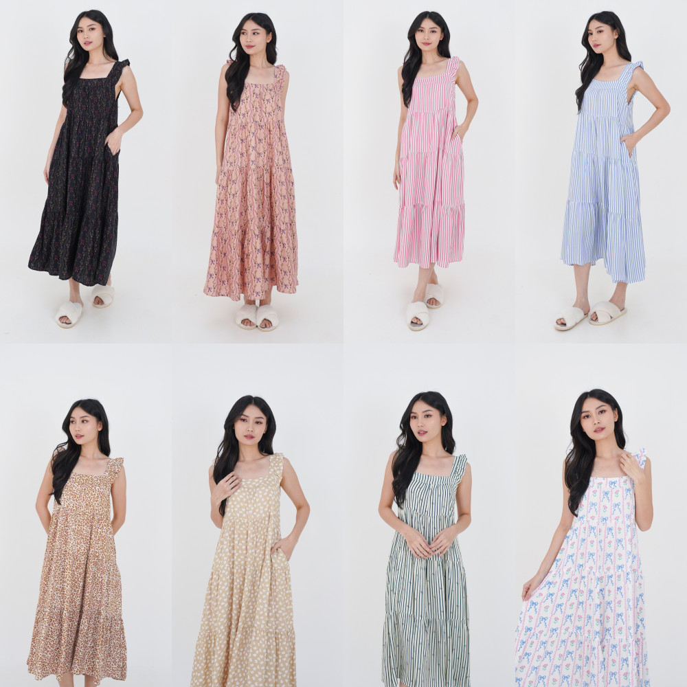 RUFEN / Maxi Dress Sleeveless / Dress Pantai Wanita Bahan Rayon