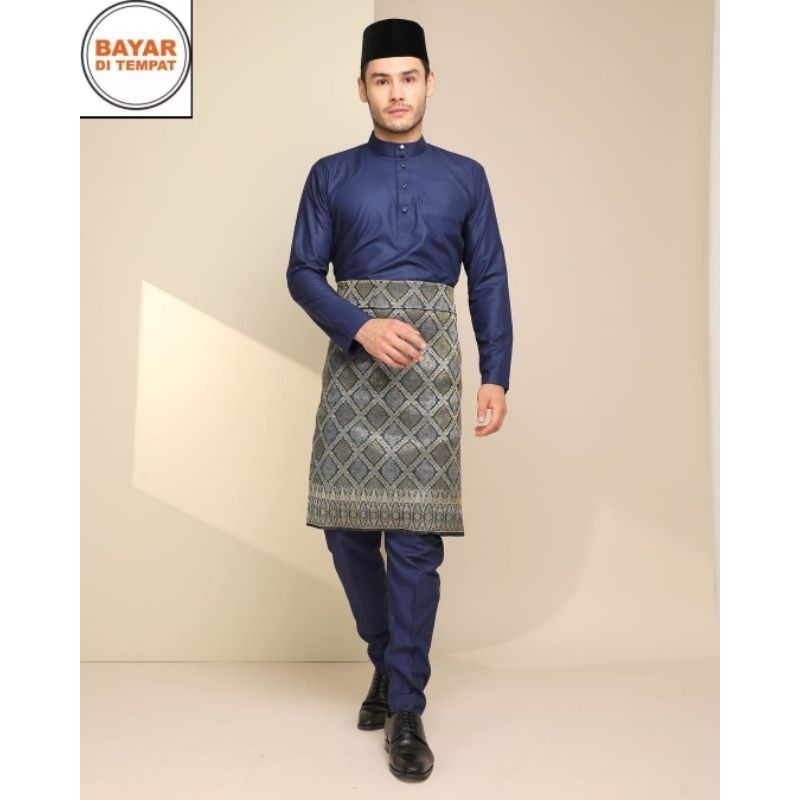 SETELAN BAJU KURUNG PRIA TELUK BELANGA MELAYU MODEL KEKINIAN TERLARIS/SET PAKAIAN ADAT MELAYU CEKAK 