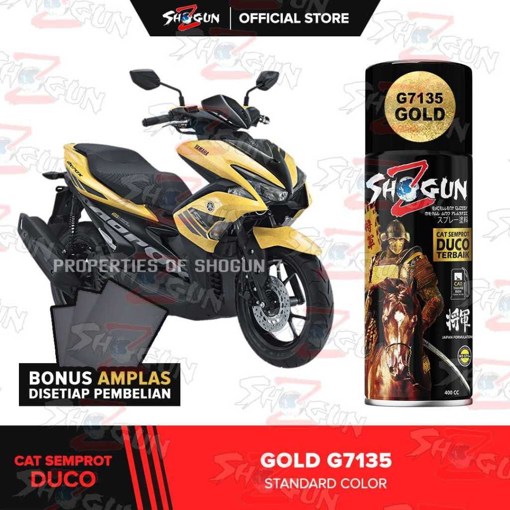 Spray Paint Cat Semprot Motor Shogun Z Paint Gold G7135 -  Velg Motor Warna Emas Glossy Solid Standa