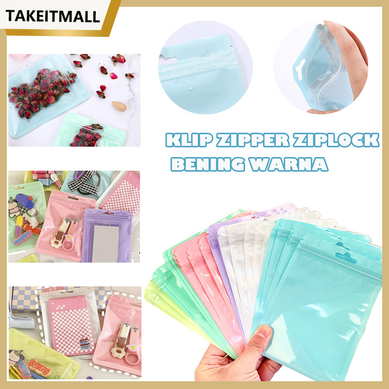 

Plastik Ziplock Warna/ZIPLOCK TRANSPARANT WARNA/Ziplock Packing Kantong Plastik Kemasan Photocard Warna Macaron