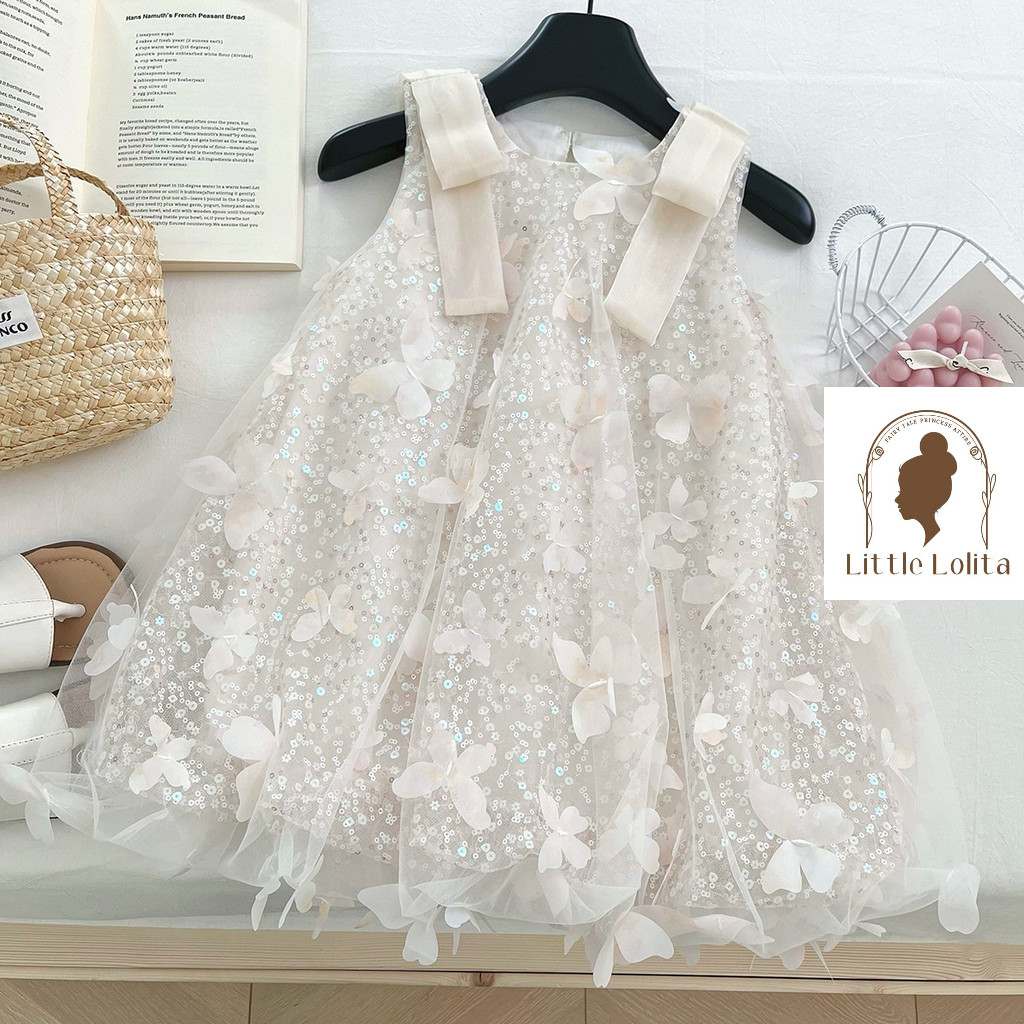 Dress MIRANDA KUPU IVORY 2-10T gaun Pesta mewah Anak Perempuan Putri