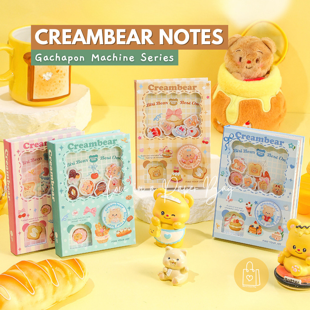 

[LIPB] Creambear Notes Gachapon Machine Series 90x127mm 80lbr Full Color Pages