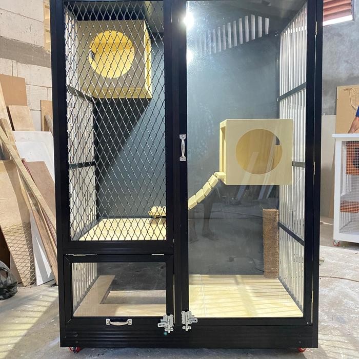 Kandang Kucing rumah hewan peliharaan monyet tupai kelinci alumunium