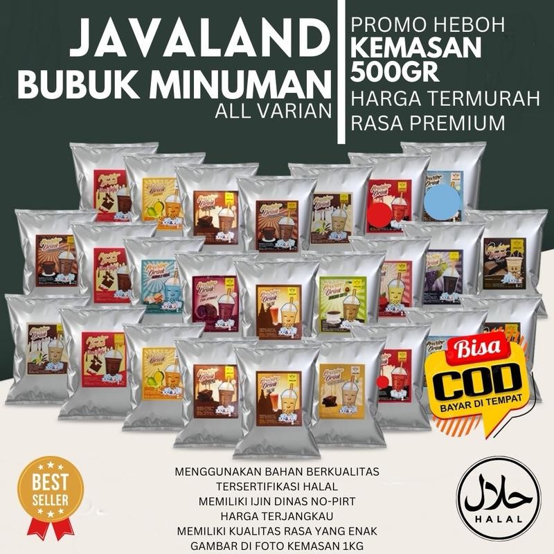 

[500gr Javaland] Bubuk Minuman Aneka Rasa Serbuk Minuman Boba Kekinian 500gr