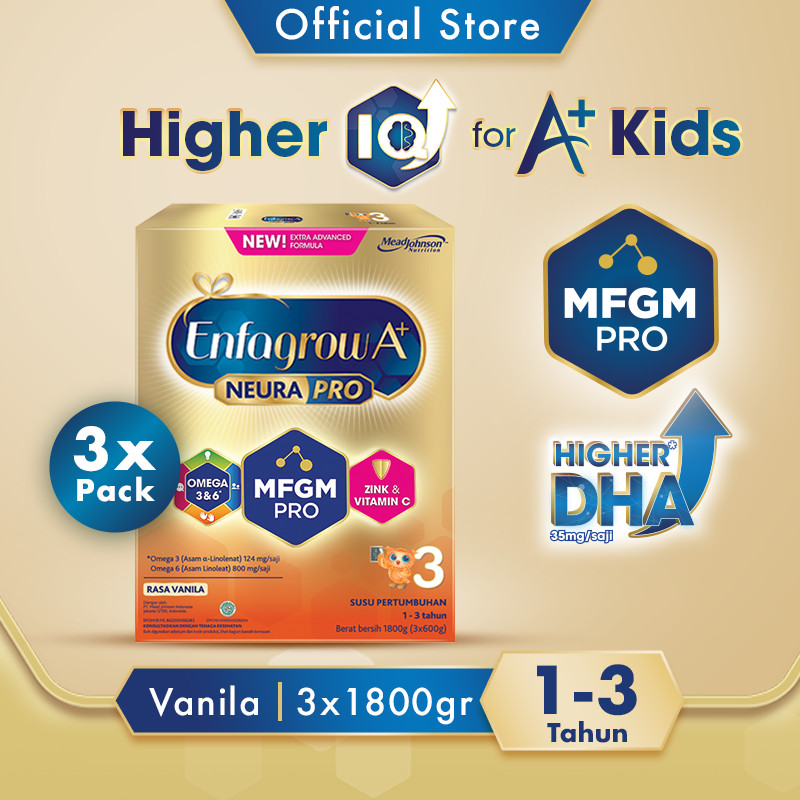 

Enfagrow A+ 3 Vanilla Susu Formula [3 x 1800 g]