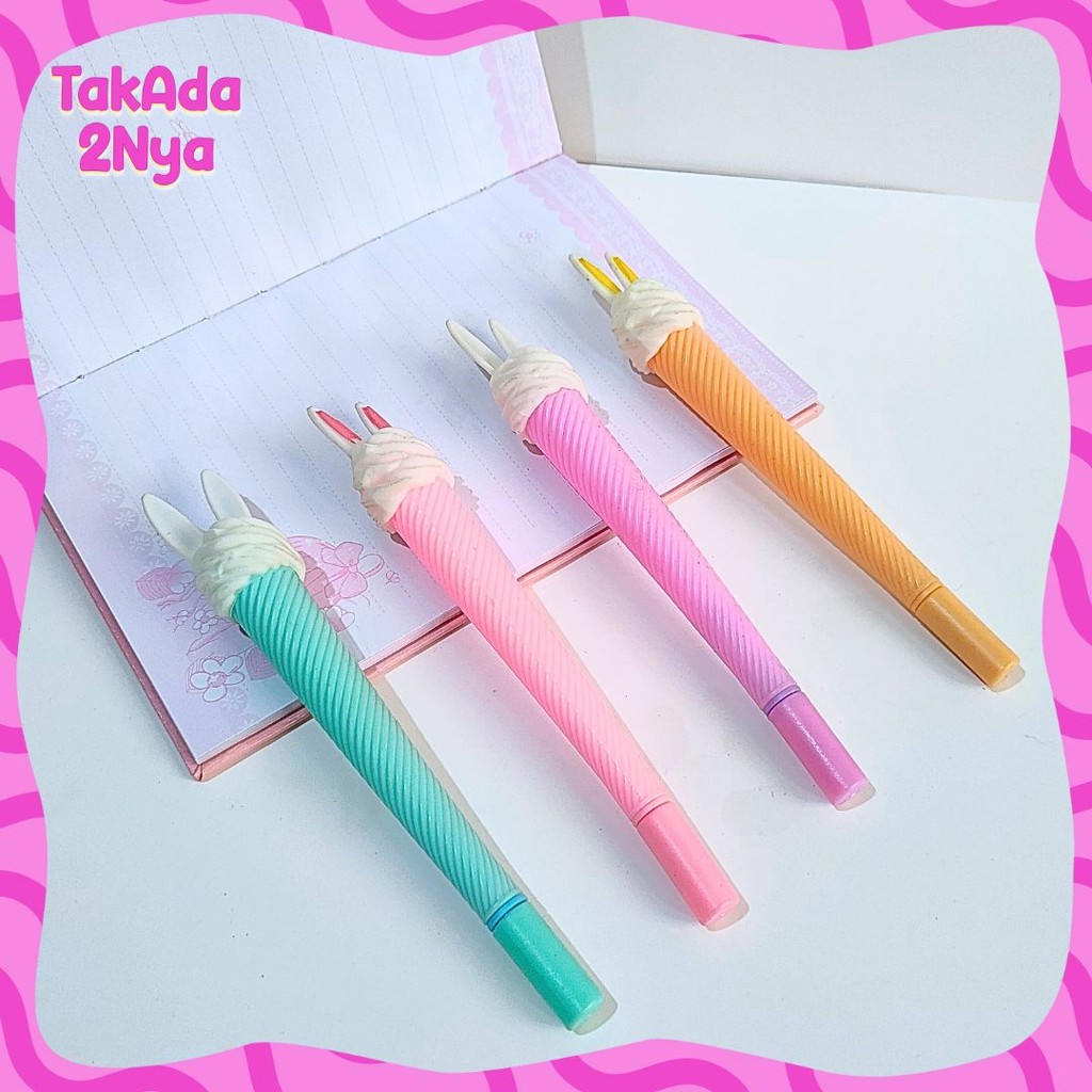 

Pena Bunny Ice Cream/ Kelinci / Rabbit, Pen Bolpen Pulpen Gelpen Karakter Lucu