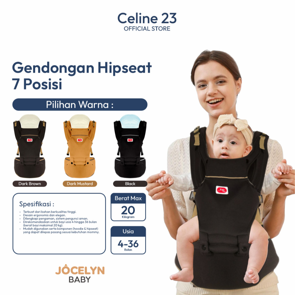 Gendongan Hipseat Ergonomis - Gendongan Bayi Depan - Gendongan Premium