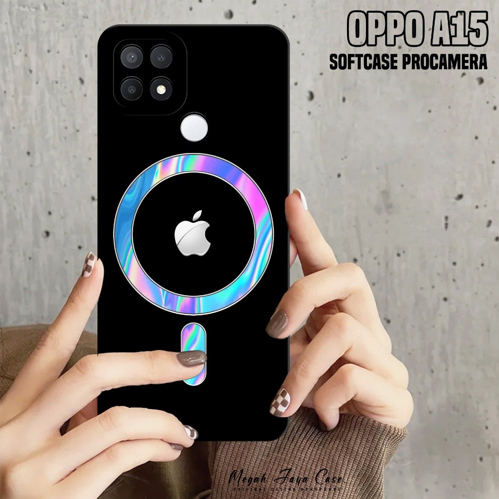 Case for OPPO A15 / A15s - Casing for OPPO A15s / A15 Terbaru Motif Logo MagSafe - Mika HP - Cover H