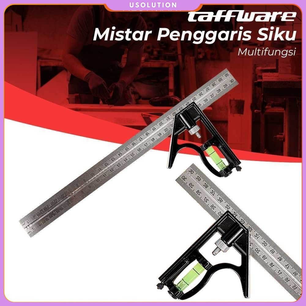 

Taffware Mistar Penggaris Siku Adjustable Angle Ruler Waterpass 305mm - ZEAST