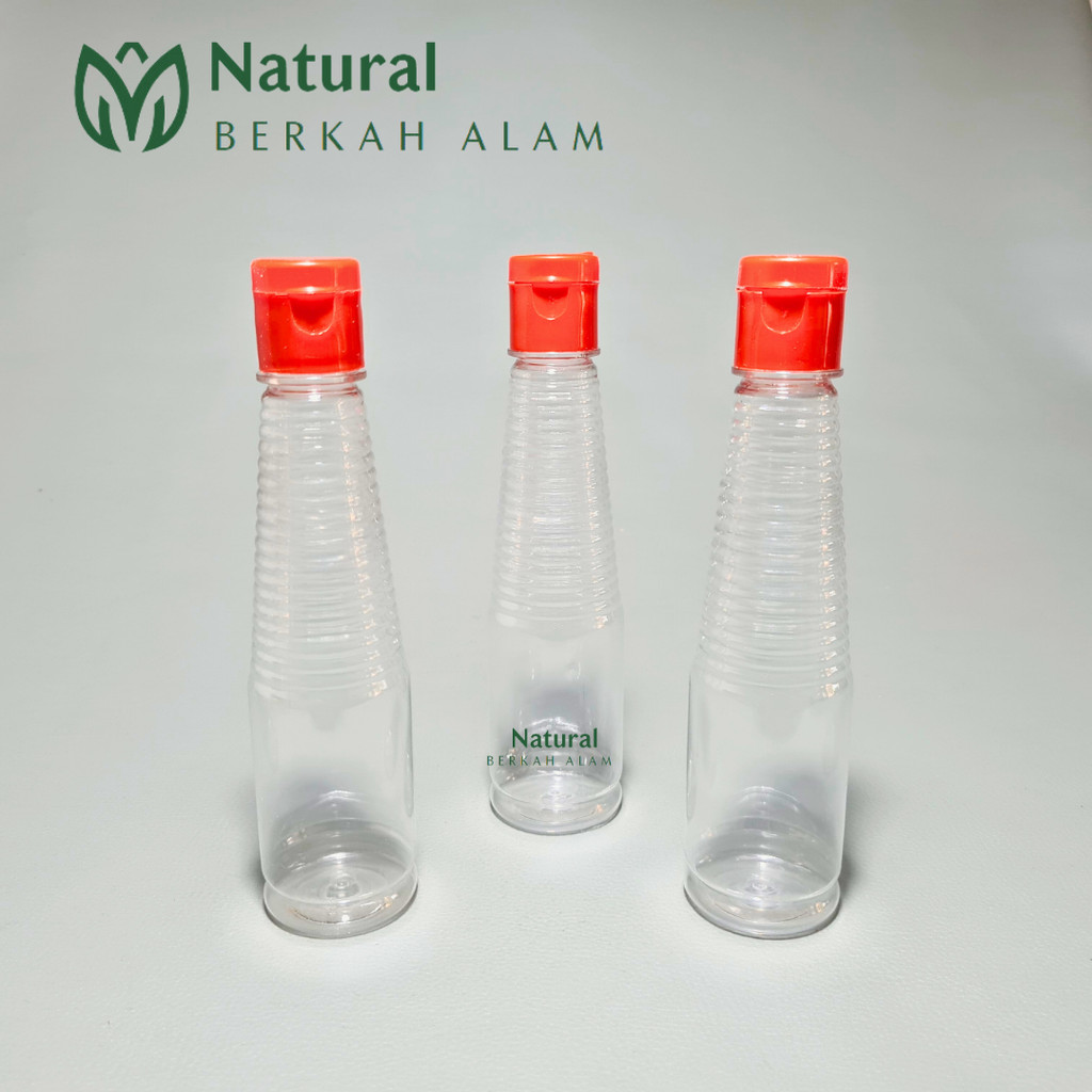 Botol Kecap 140 Ml Gelang Natural Tutup Snap / Botol Saos / Botol Food / Botol Kecap / Botol Cuka / 