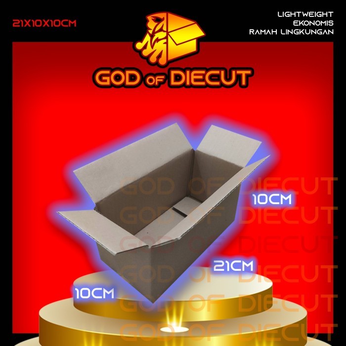 

21x10x10 cm kardus box kotak karton packing barang polos baru