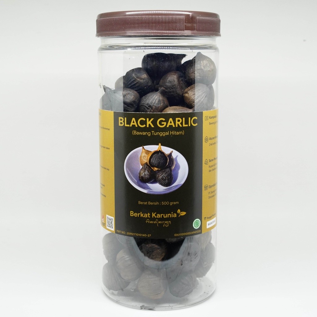 

BLACK GARLIC BERKAT KARUNIA BALI 500 GRAM (BAWANG TUNGGAL HITAM/SINGLE CLOVE BLACK GARLIC)