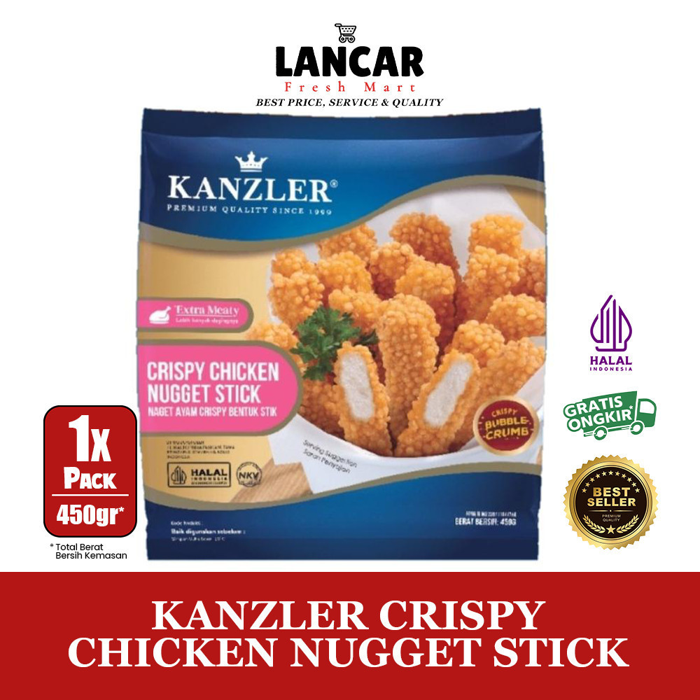

KANZLER CRISPY CHICKEN NUGGET STICK 450GR / KANZLER CRISPY STICK NUGGET 450GR