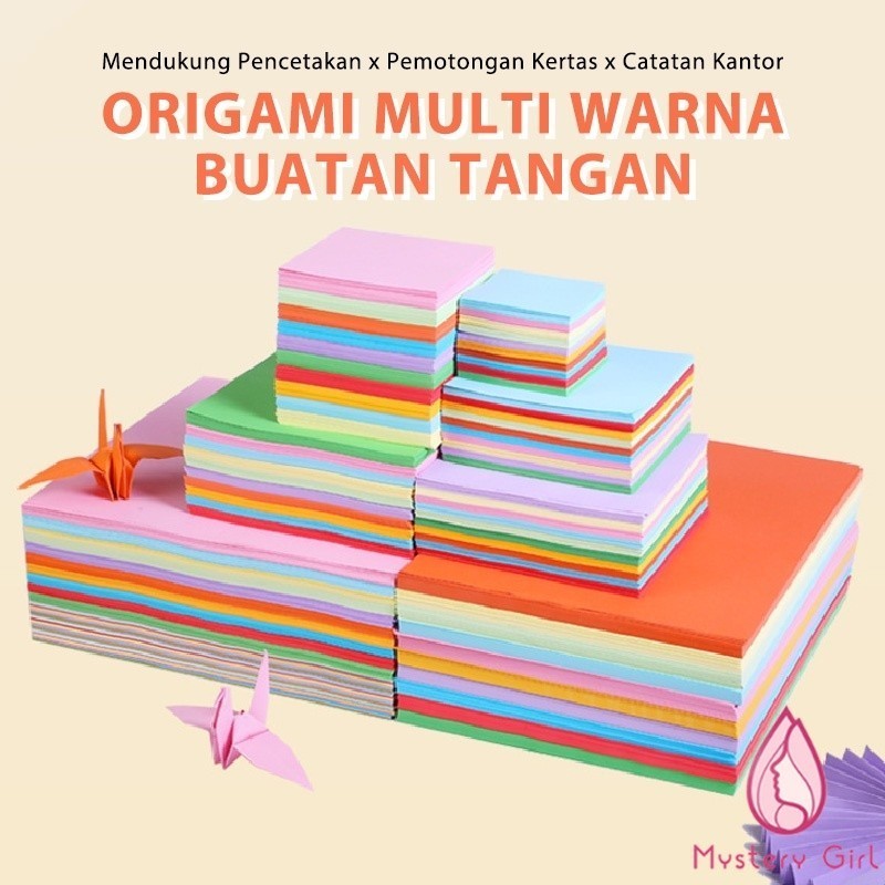 

(100lbr) Kertas Origami 10 Warna Kreatif DIY 70gr Bubuk kayu Murni Tebal Tanpa Takut Robek