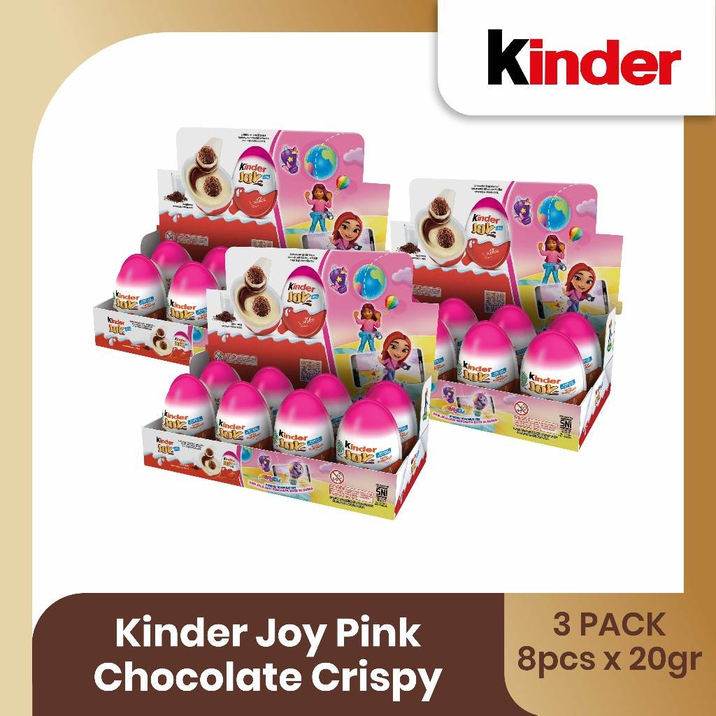 

Kinder Joy Pink Chocolate Crispy 20gr Isi 8pcs - TRIPLEPACK