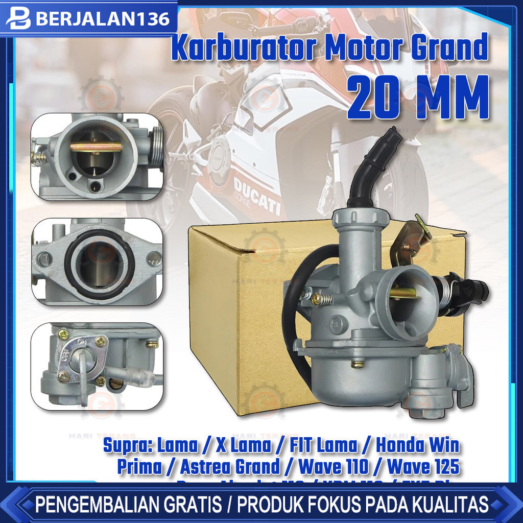 Karburator Motor Supra / 20MM / Karbu Grand / Karburator Grand / Karbu Revo Absolut 110 / Karburator