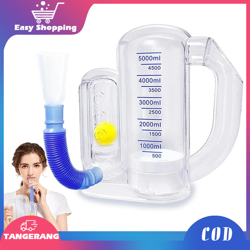 triflow spirometer 5000cc Spirometri Ball Alat Bantu Latihan Pernapasan incentive spirometer