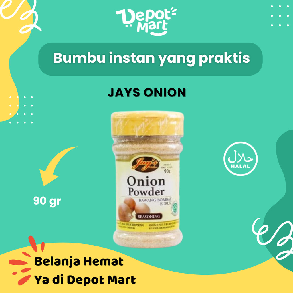 

Jay's Onion Powder 90gr / Bawang Bombay Bubuk Jays Depot Mart