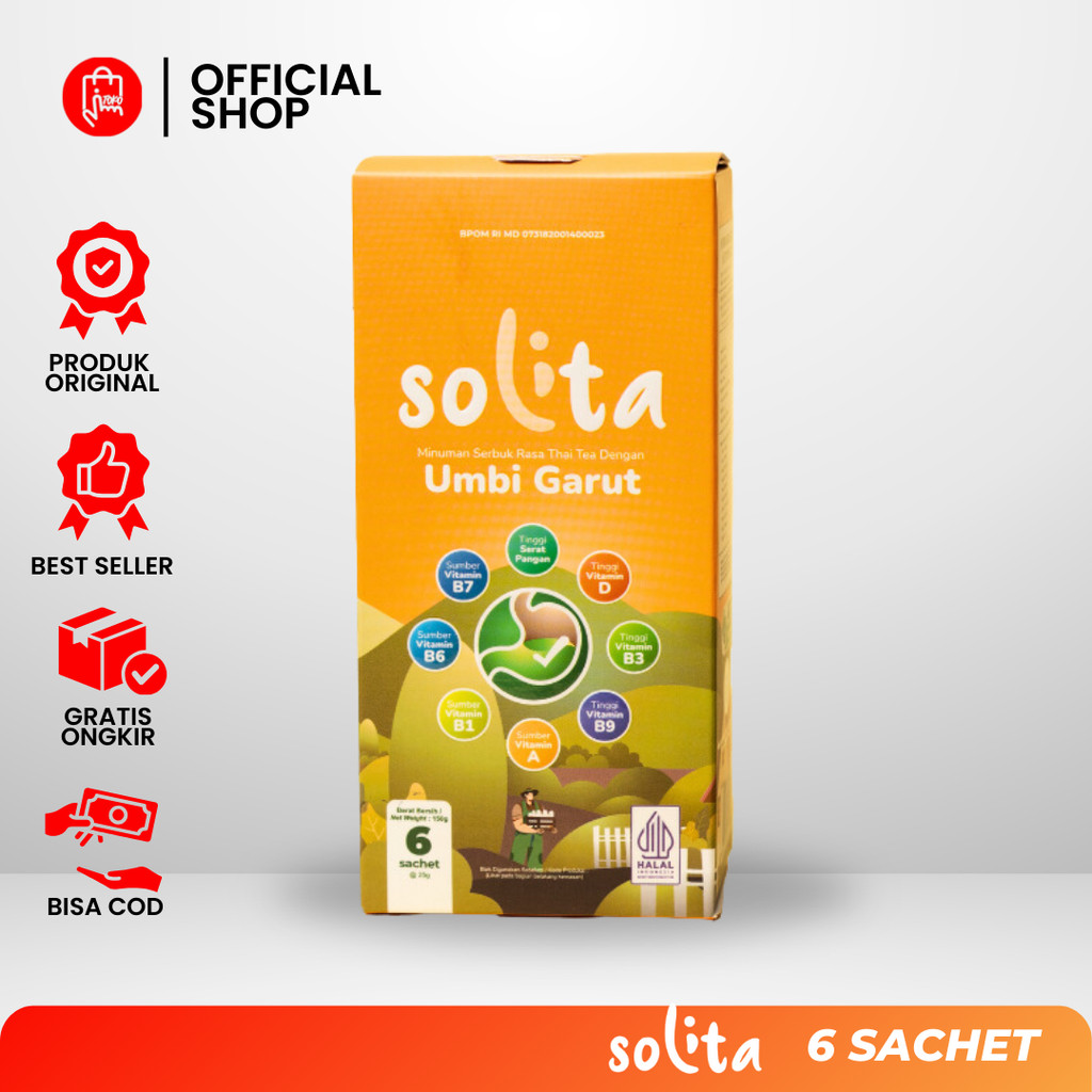 

Solita Umbi Garut Thai Tea Travel Pack isi 6Sachet