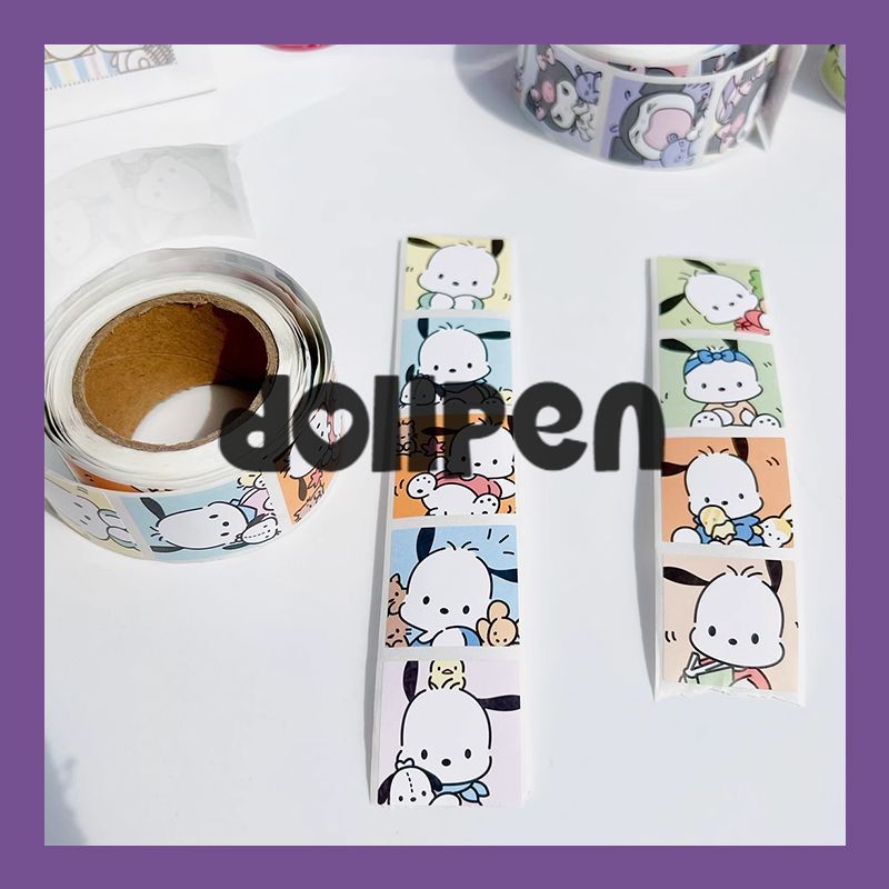 

【qing】Stiker Penyegel Kartun Lucu Ins Stiker Sanrio Persegi Stiker Penyegel Berperekat