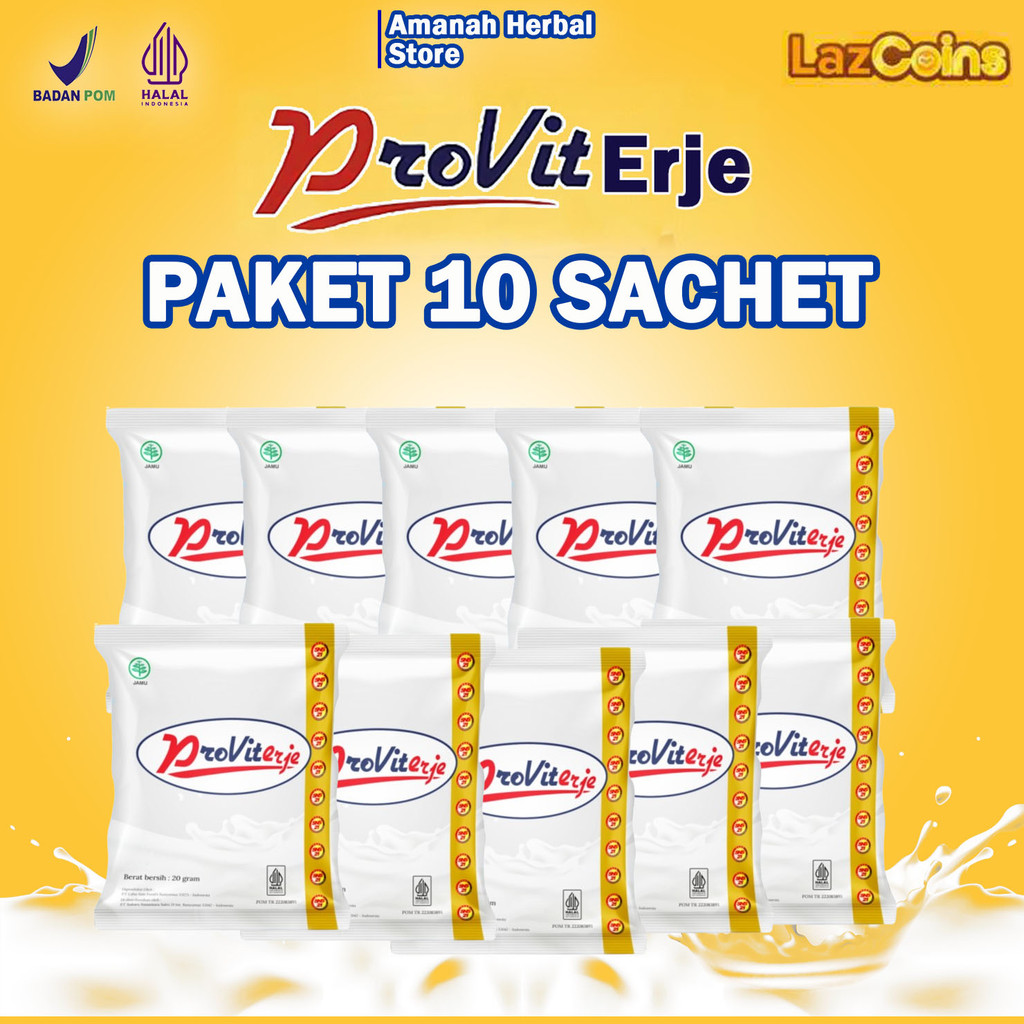 

Susu Kambing Etawa PROVIT ERJE 10 sachet Original Kemasan Terbaru