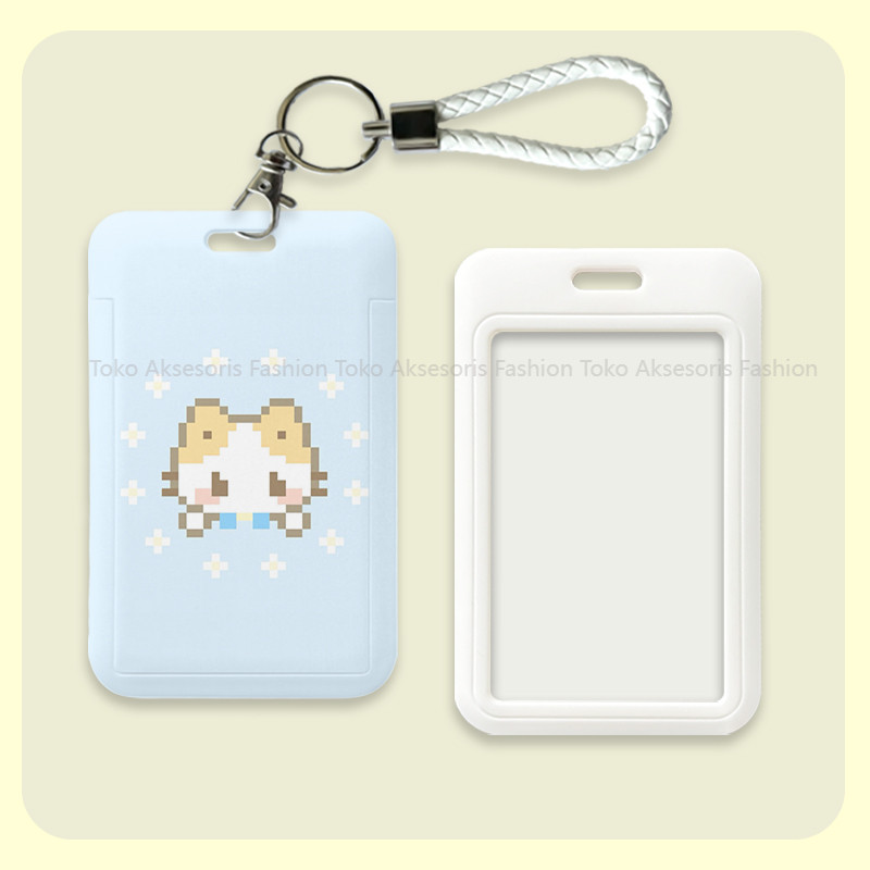 

id card holder tempat kartu lucu layer lanyard photocard aesthetic gantungan kartu nama tag cute nametag cari di lanyard 008