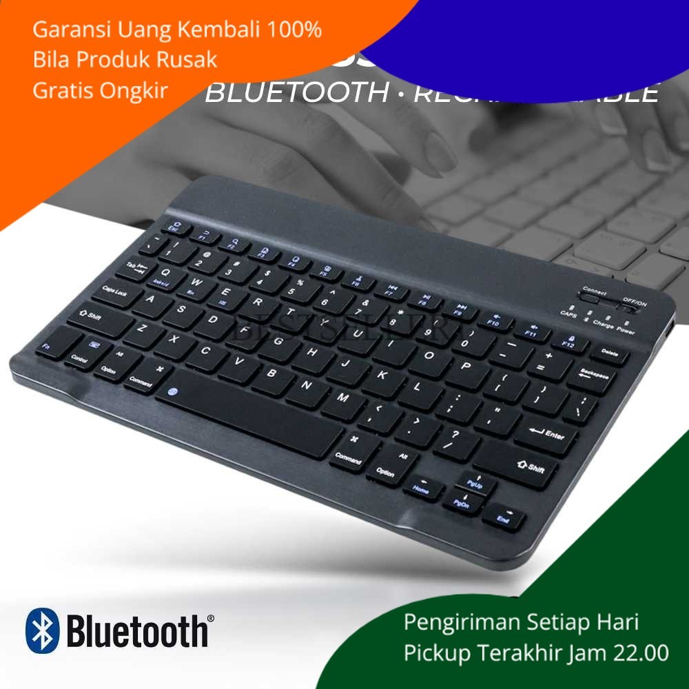 BS Keyboard Wireless Bluetooth Desktop Office Nirkabel Gaming Handphone Mini Phone Charger Murah