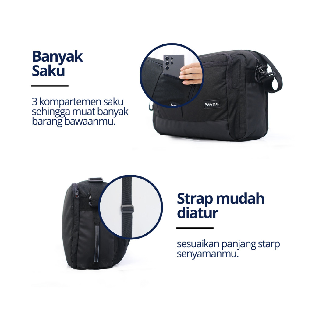 PROMO TAS SELEMPANG LAPTOP PRIA 14 INCH, IDEAL UNTUK KULIAH & KERJA