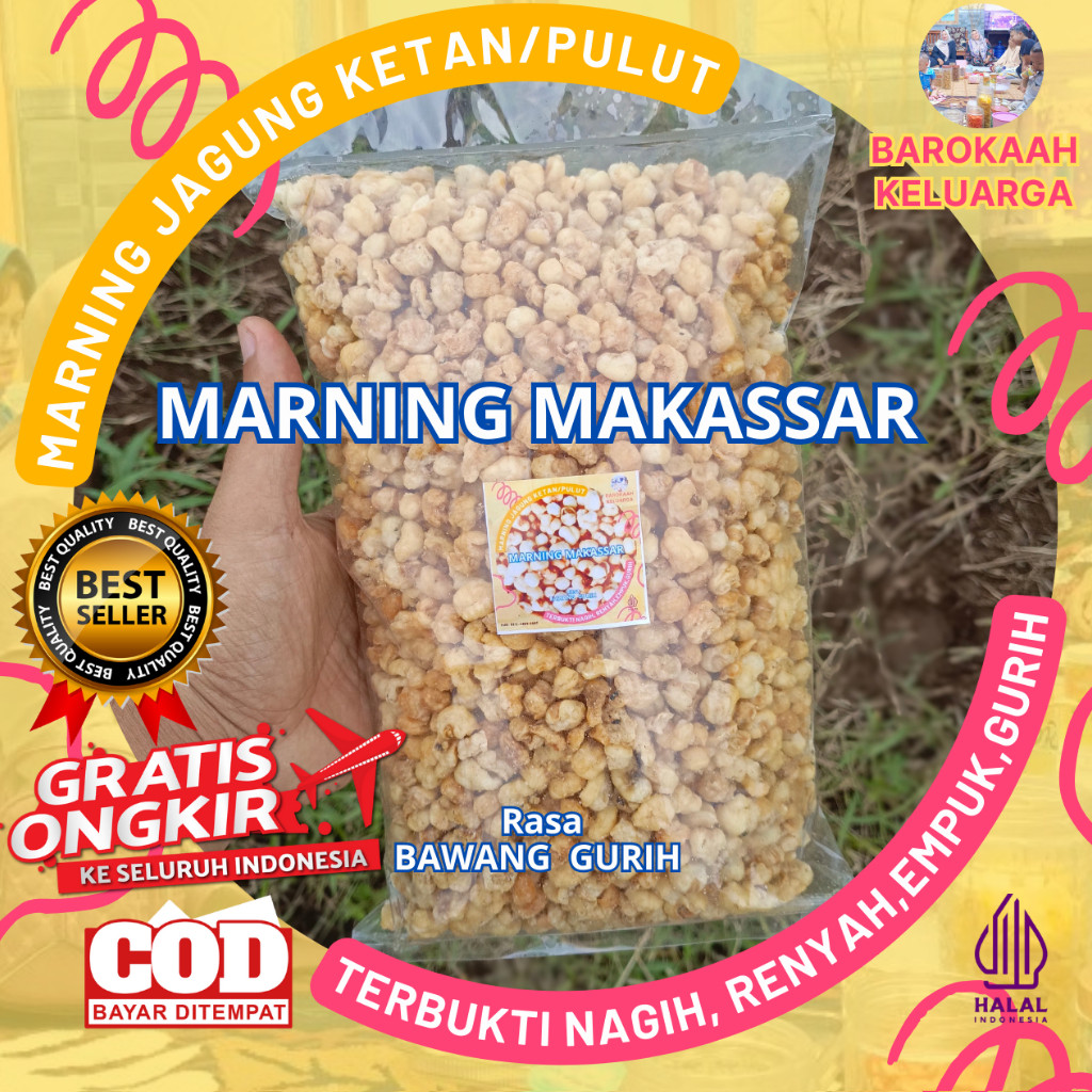 

CEMILAN KLASIK MARNING SULTAN PREMIUM SUPER DUPER EMPUK RENYAH GURIH VIRAL JAGUNG KETAN PULUT SEPEREMPAT KILOGRAM (250gr)