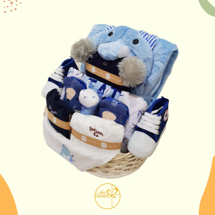

Best Seller Baby Hampers / Kado Kelahiran Bayi / Baby Gift / Premium 3 Keranjang - Biru