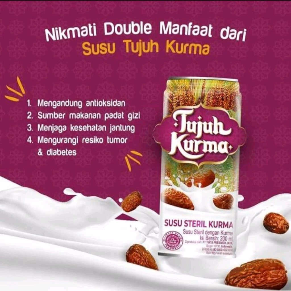 

[Tokome23] COD (ISI 1 PCS) DS SUSU TUJUH KURMA KALENG SUSU KESEHATAN 200ML