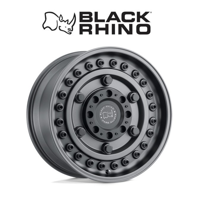 5pcs Velg ORI Black Rhino ARMORY 17x9.5 5h 127 / 139.7 ET-18 GunBlack Ring 17 R17 lebar 8,5 inci Bla