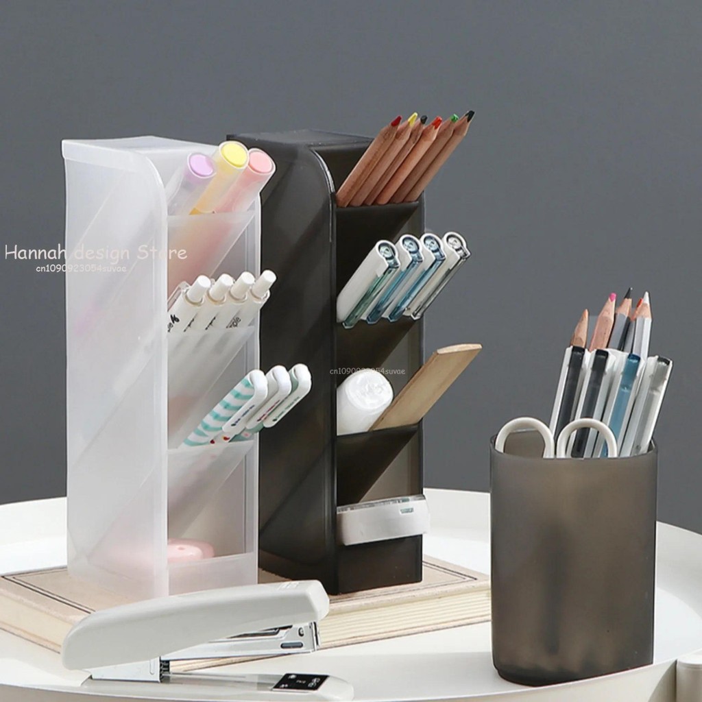 

Multifunctional Creative Desktop Organizer Pen Holder Makeup Storage Box School Office Accessories Stationery Organizers