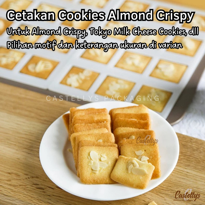 Cetakan Kue Cookies Almond Crispy Tokyo Milk Cheese Cokelat