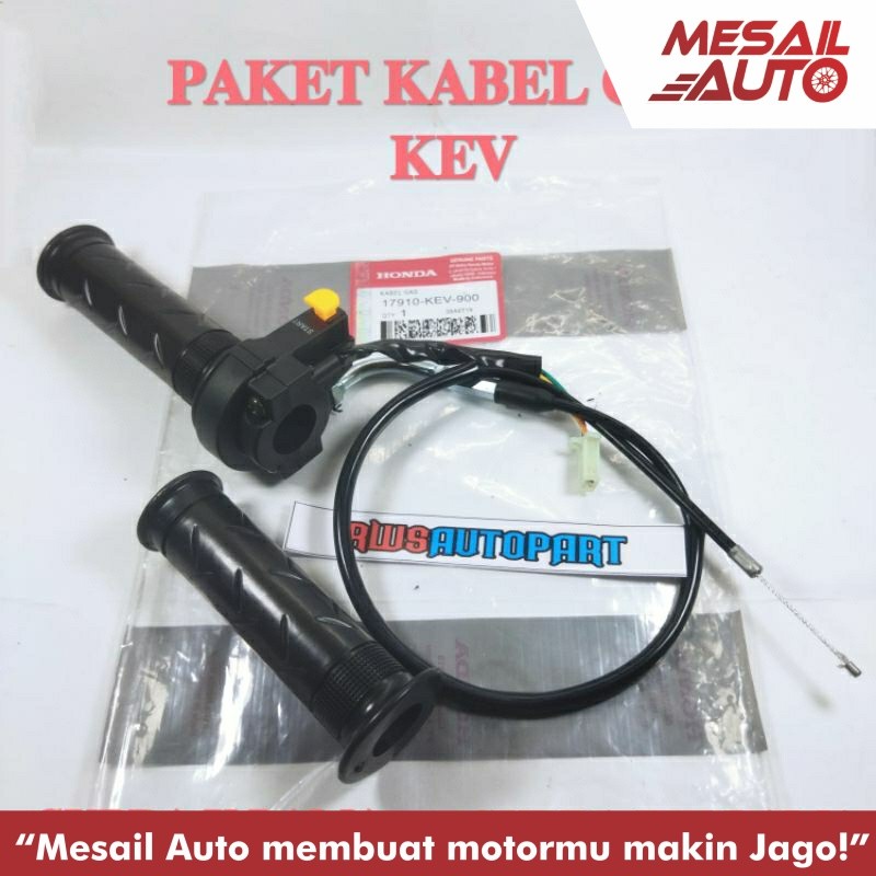 PAKET KABEL GAS KEV RUMAH GAS HANDGRIP HANDPAD SAKLAR KANAN SELONGSONG GAS SUPRA X LAMA SUPRA FIT LA