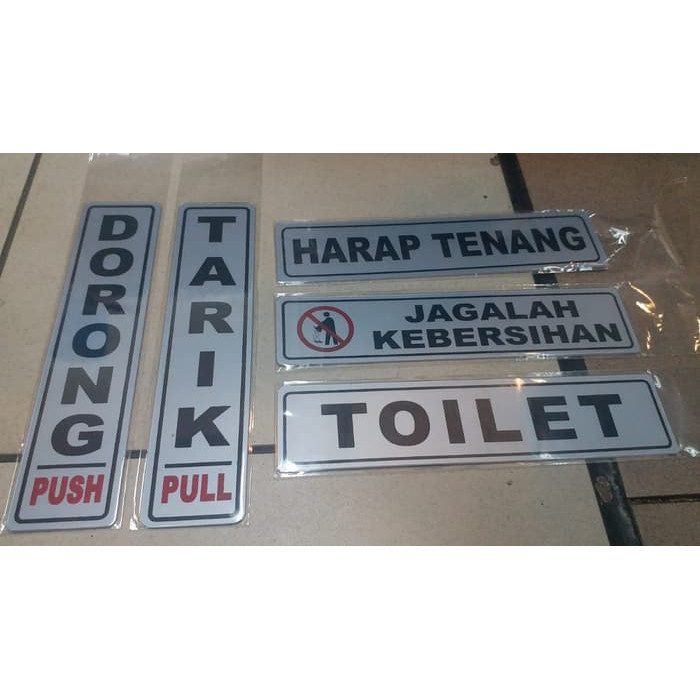 

JUAL SIGN LABEL STICKER HARAP TENANG 19,5CM - 4,5CM