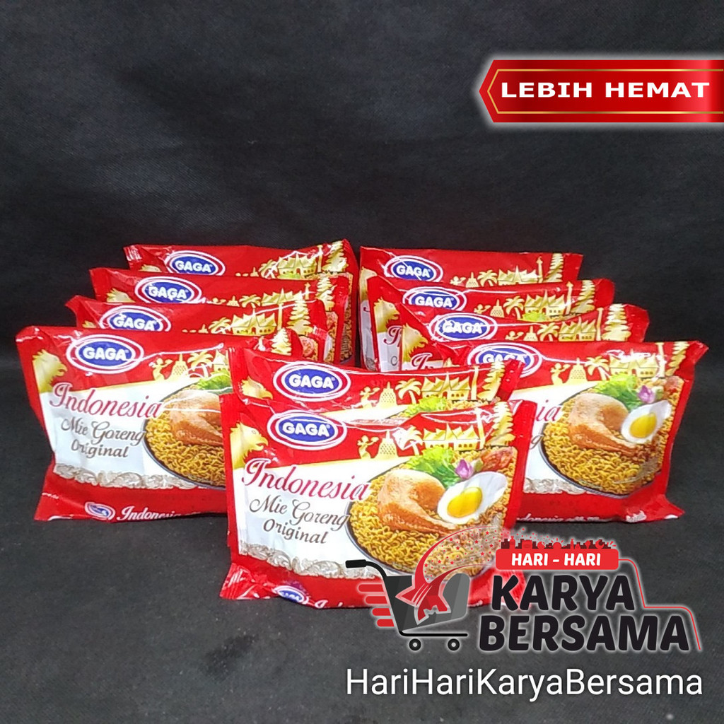 

GAGA MIE INSTAN INDONESIA MIE GORENG ORIGINAL PACK ISI 10'S X 88GR