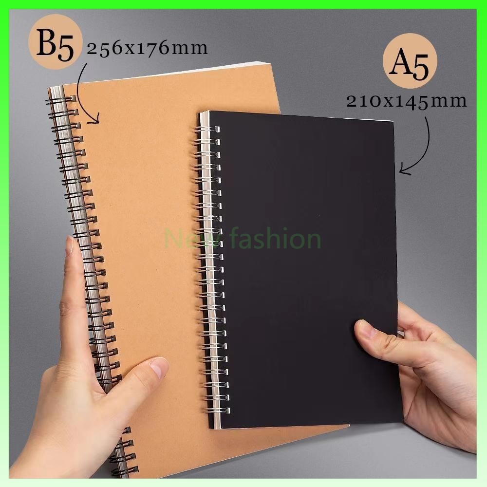 

Buku catatan spiral kertas kraft/buku catatan spiral A5/B5-(60 lembar)